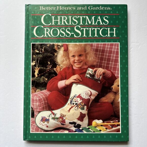 Christmas Cross Stitch Hardcover Pattern Book Better Homes Gardens Vintage 1987 - Picture 1 of 10